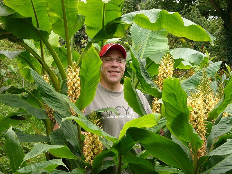 Huw in the garden 2008