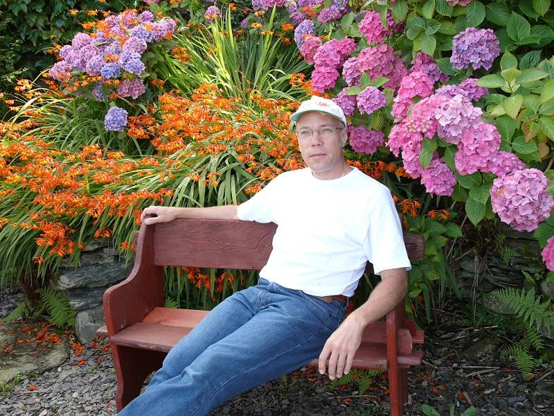 Huw in the garden  2008
