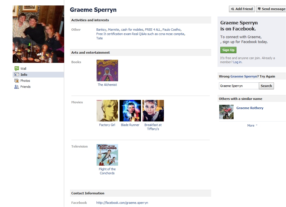 Graeme Face Book